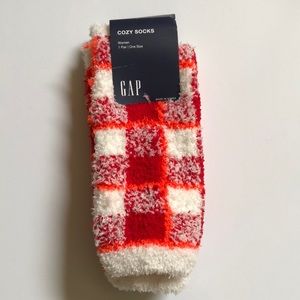 Gap Cozy Socks One Size Red White